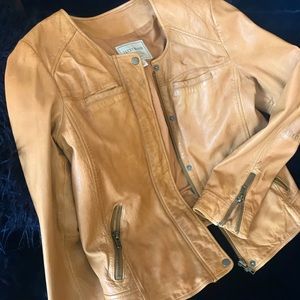 Butter soft tan leather jacket